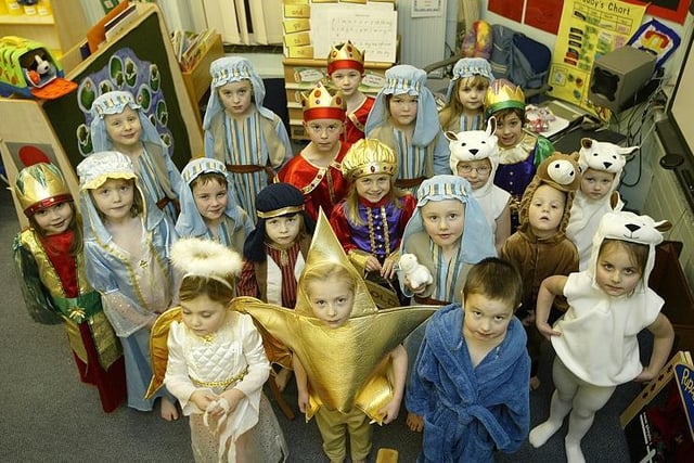Childen at Bowling Green School, Stainland, in their Nativity back in 2007.