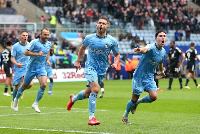 Coventry City - Currently in seventh, the Sky Blues are 25 per cent likely to finish in the top six and 8 per cent likely to be promoted, according to data experts.
