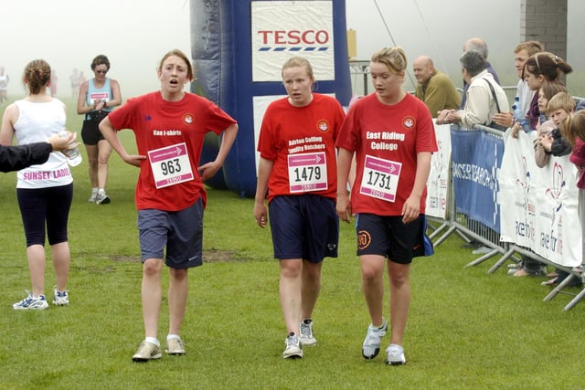 Do you recognise these footballers who have just completed a race?