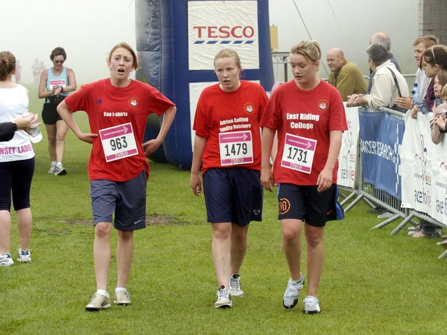 Do you recognise these footballers who have just completed a race?