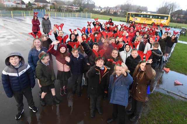 Pupils from Wood Fold Primary, in Standish, took part in the Run Like Reindeers event