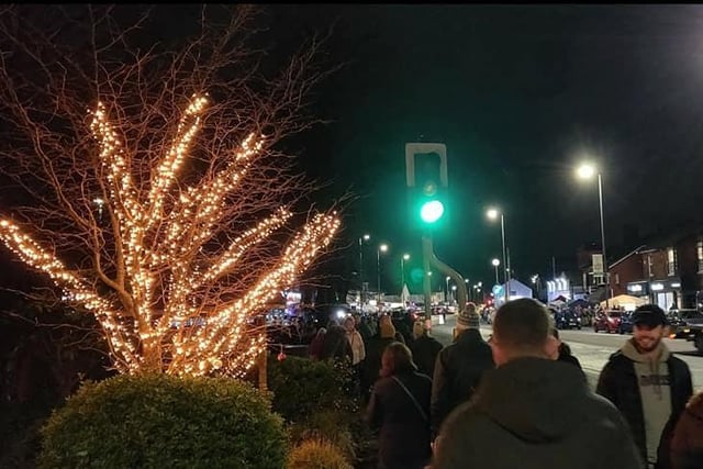The festive atmosphere in Liverpool Road during Penwortham's Christmas Markets yesterday evening (Wednesday, December 15). Pic credit: Stephen Murtagh