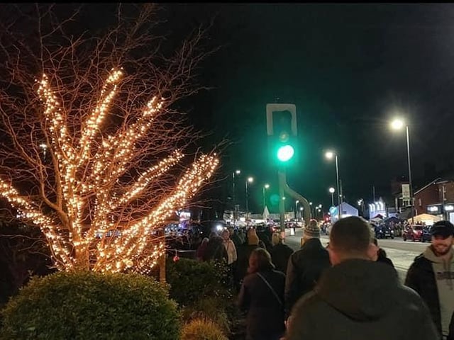 The festive atmosphere in Liverpool Road during Penwortham's Christmas Markets yesterday evening (Wednesday, December 15). Pic credit: Stephen Murtagh
