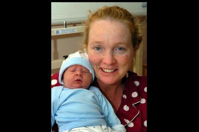 Elizabeth Gavin of Leighton Street, Preston with her baby boy Michael Lewis born 12.30pm