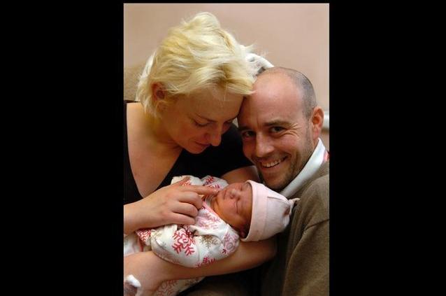 Louise and Mick Lee from Penwortham with baby Lexie, born at RPH at 9.20am weighing 7lb 5oz