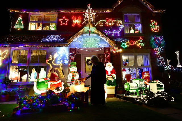 Dawn Jackson switches her lights on ... Newby Farm Crescent.