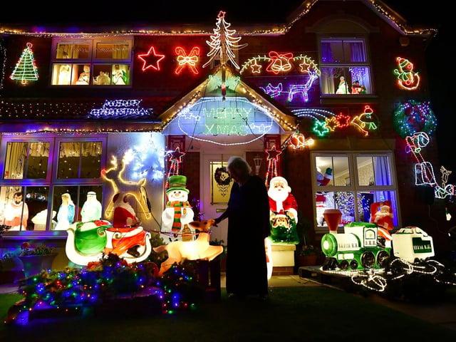 Dawn Jackson switches her lights on ... Newby Farm Crescent.