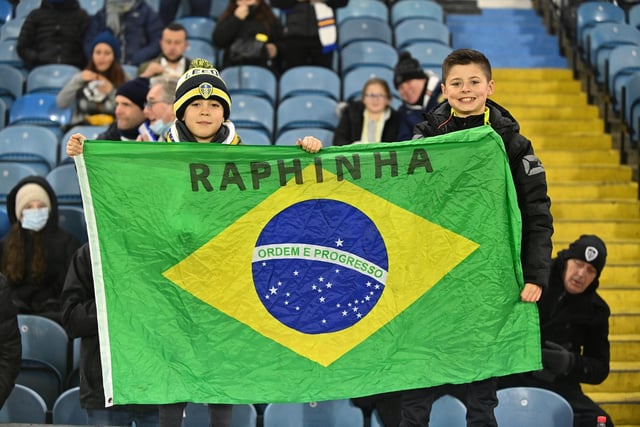 Young Whites fans showing their support for their favourite Brazilian winger.