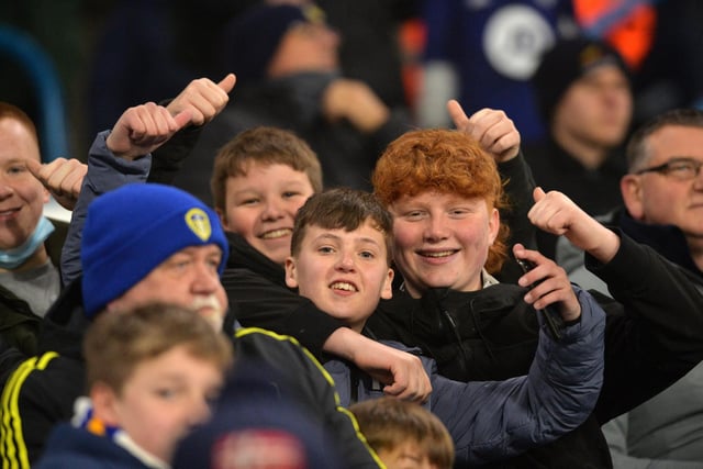 Young Whites fans at Elland Road.
