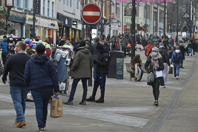 Briggate was busy with last-minute shoppers