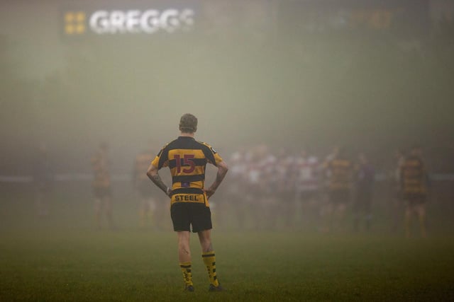 Consett's Billy Minchen looks through the fog.