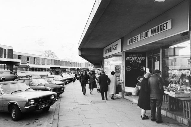 Christmas shopping on Armley Town Centre in December 1979.