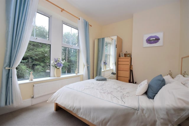 Wide windows ensure bedrooms such as this one are bathed in natural light.