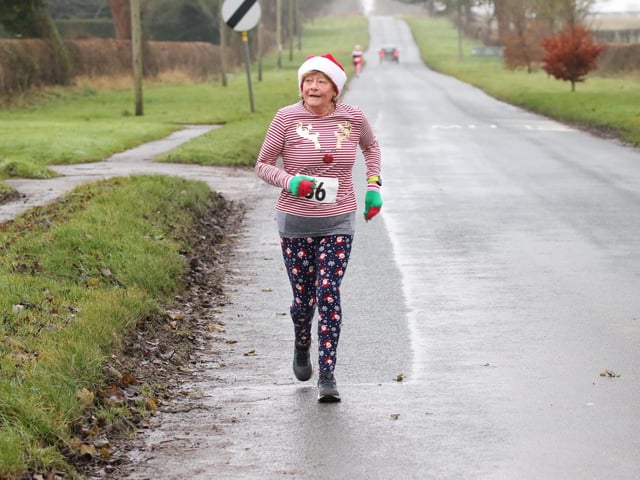 Linda Hall at the Bridlington Road Runners Christmas Handicap race
Photo by TCF Photography