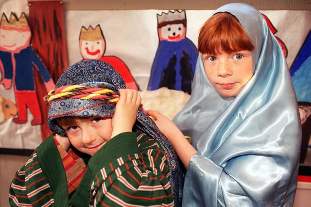 St John's School, Warton Nativity, Sara and Benjamin, 1996