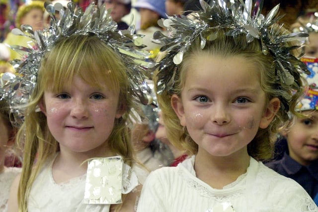 Snowflakes from Clifton Primary School Nativity play, 2001