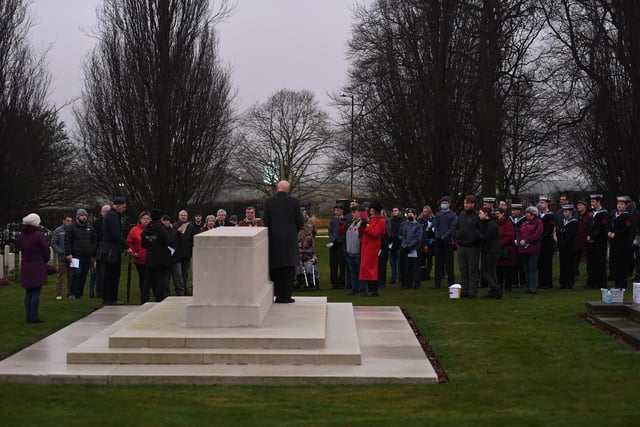 Visitors gathered at Stonefall Cemetery to pay their respects to the fallen war heroes