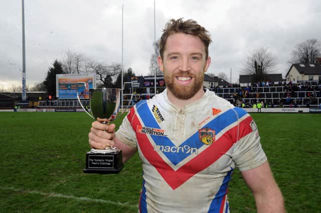 Danny Kirmond with the Wetherby Whaler Festive challenge Trophy in 2015.