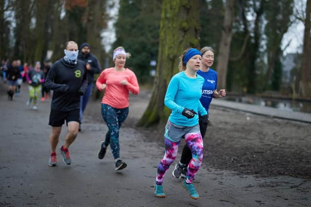 Wakefield Parkrunners make their way around the 5K course at Thorne Park. Picture: John Clifton