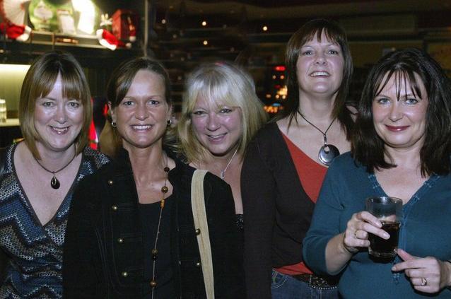 Di, Jo, Ali, Jan, Dawn on a night out back in 2006.