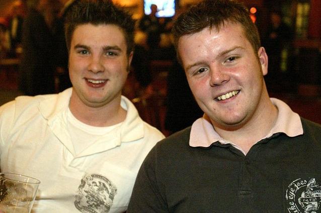 Paul and Dave on a night out in 2005.