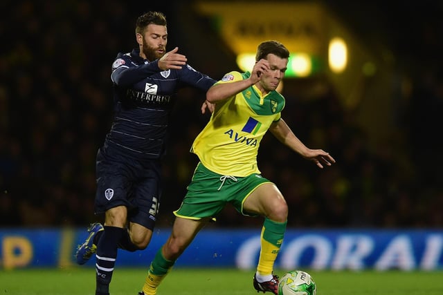 Mirco Antenucci battles with Norwich City midfielder Jonny Howson during the Championship clash at Carrow Road in October 2014.