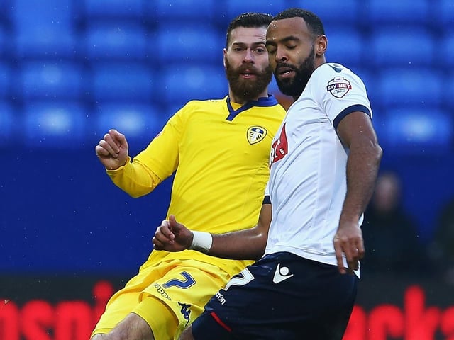 Mirco Antenucci battled for the ball with Liam Trotter of Bolton Wanderers during the FA Cup fourth round clash at the Macron stadium in January 2016. Leeds won 2-1.