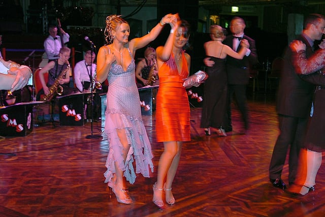 The 20th annual Christmas Tree Ball at Blackpool Tower. The Tower Ballroom. Jenny Clarke (left) and Becky Green, 2007