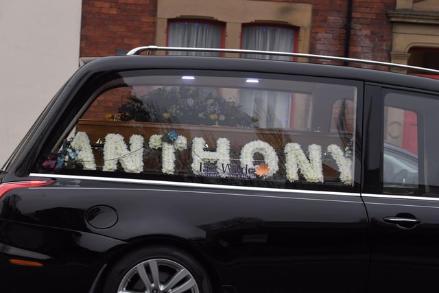 Flowers in memory of Anthony Tipping