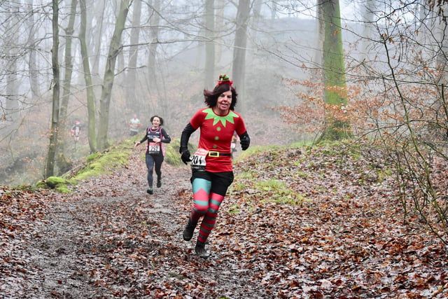 There were some great seasonal fancy dress outfits at this year's Hurst Green Turkey Trot. Picture by David Belshaw