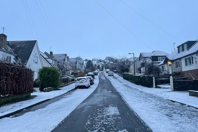 Roads were covered in snow on Boxing Day morning