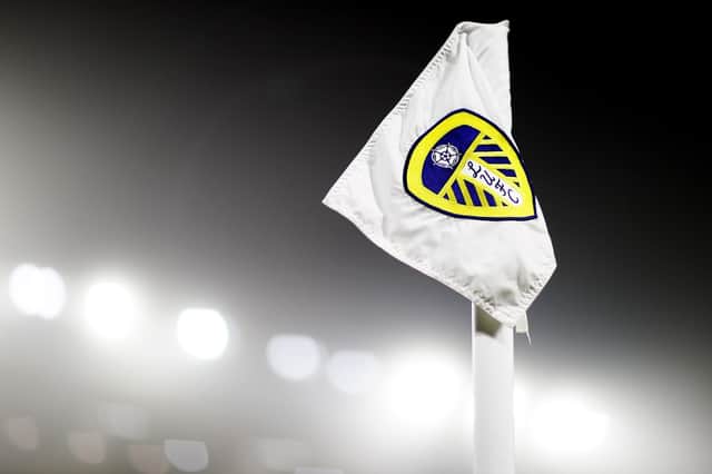 CLUB COLOURS: The Leeds United badge on an Elland Road corner flag before this month's Premier League clash against Arsenal. Photo by Naomi Baker/Getty Images.