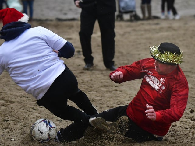 Going in for a tackle