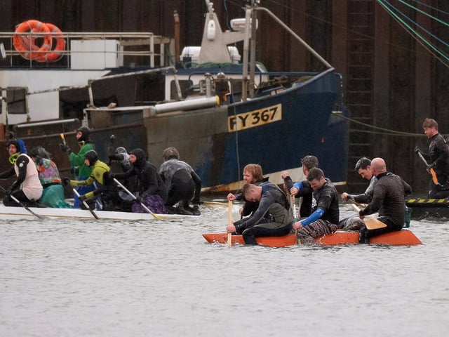 The race underway