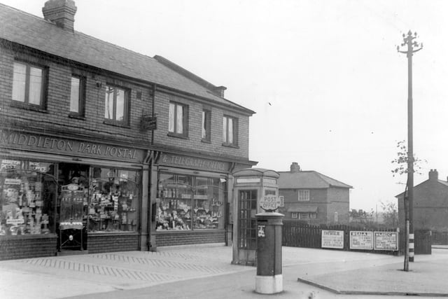Middleton Park Post Office on Middleton Park Avenue at the junction with Middleton Park Mount in September 1940.
