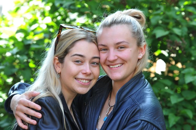 Manchester bombing survivors, Millie Tomlinson from Wigan, left, and Caitlin McNeil.  They met during the filming of a documentary about the incident, became friends and are now a couple - It was really nice to a cover this story and for something to bloom from such a sad and tragic event.