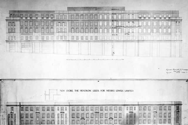 An undated architects plan by Reginald Blomfield for the Lewis's Store