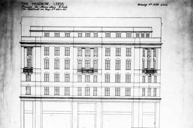 December 1930 and pictured is Reginald Blomfield'a architects plan for the exterior of the store.