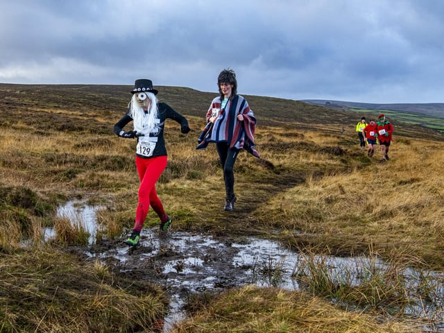 Louise O'Brien leads the way in a witch outfit