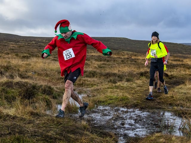 A festive outfit for runner Graham D'Arcy