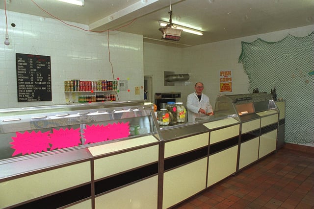 The Fish and Chip Factory with owner Michael Kleinman in January 1996.