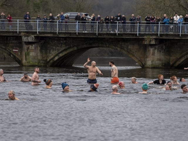 Swimmers feel the cold