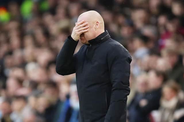 Sean Dyche feels the pain of defeat at Elland Road