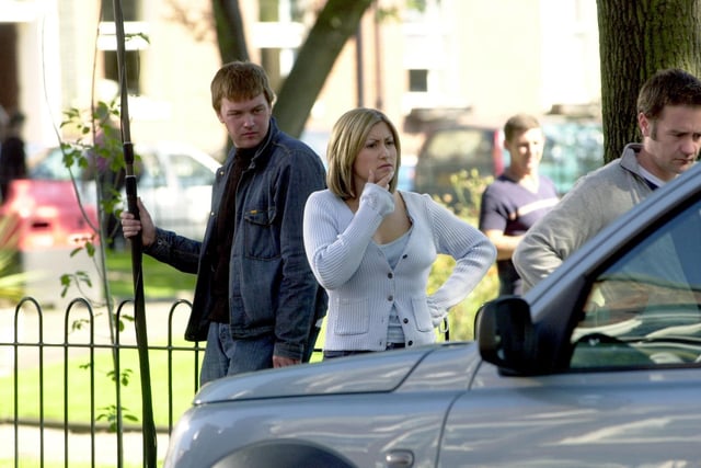 The ITV comedy-drama At Home With The Braithwates follows a suburban family in Leeds, whose life is turned upside down when the mother of the family wins 38 million pounds on the lottery. It ran from 2000 to 2003. Pictured is actress Sarah Churm, who played Sarah, during filming in Leeds