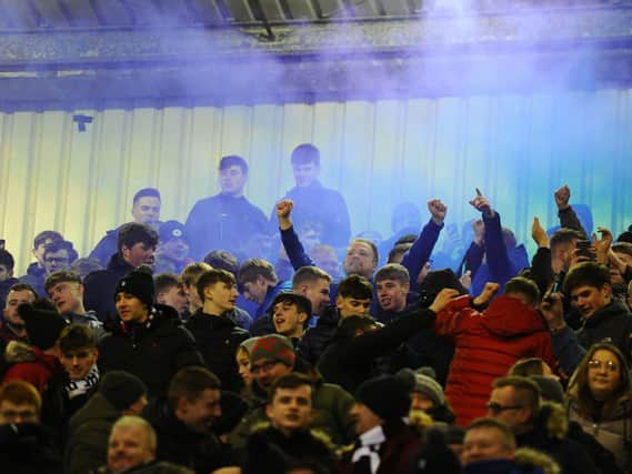 Falkirk fans at Stark's Park. Picture: Michael Gillen