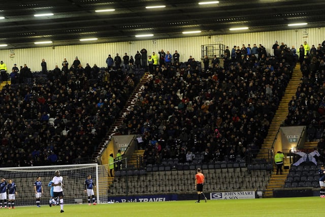 Falkirk fans at Stark's Park. Picture: Walter Neilson