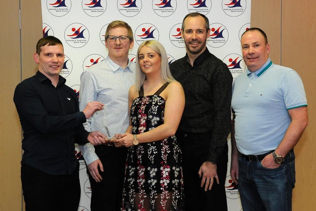Taking Kirkcaldy and Central Fife Sports Council Team Award were ball hockey side Kirkcaldy Knights. Danielle Law, the Council's vice chair, was on hand once again to present the award.