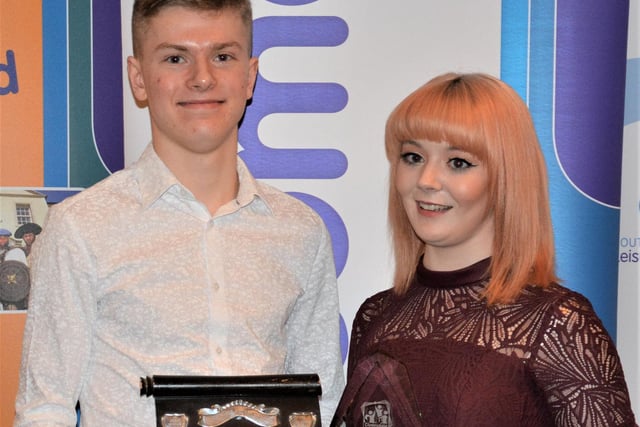 Danny  who received his prize from Laura Bell of Glenmuir  is ranked third in Scotland for mens under-18s singles and fifth in Scotland for mens doubles.