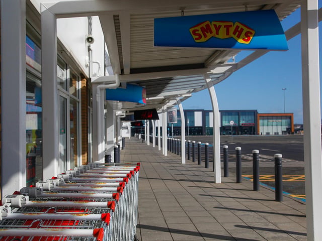 A silent retail park.