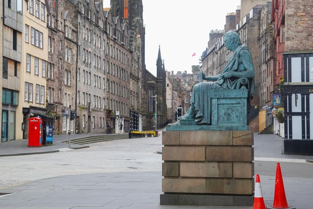 A never-before-seen deserted Royal Mile.